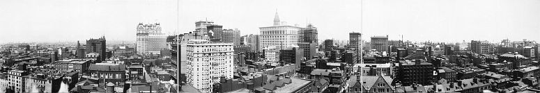 Philadelphia skyline in 1913... click to see Philadelphia photos at the Library of Congress