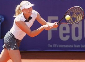 click for to see larger at Fed Cup photo gallery