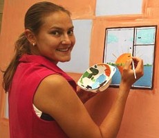 click for WTA player painting photo gallery