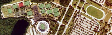 Crandon Park Tennis Center on Key Biscayne- click for interactive satellite photo